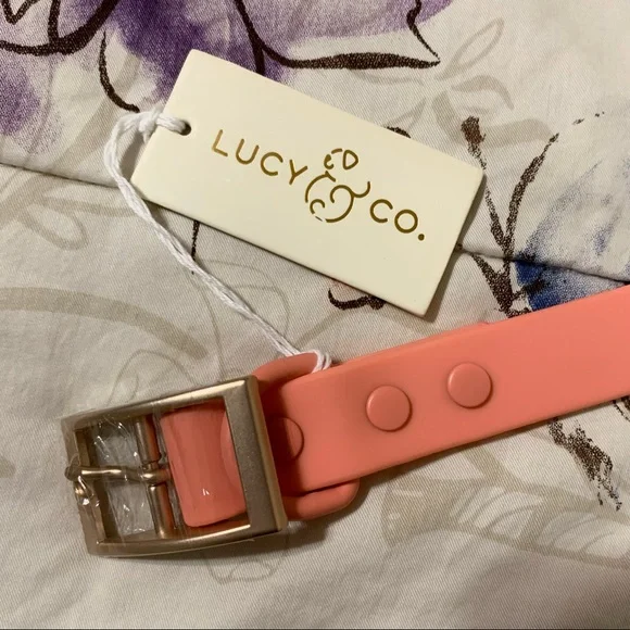 💛 Large Lucy & Co. Everyday PVC Collar in Coral - Picture 12 of 16